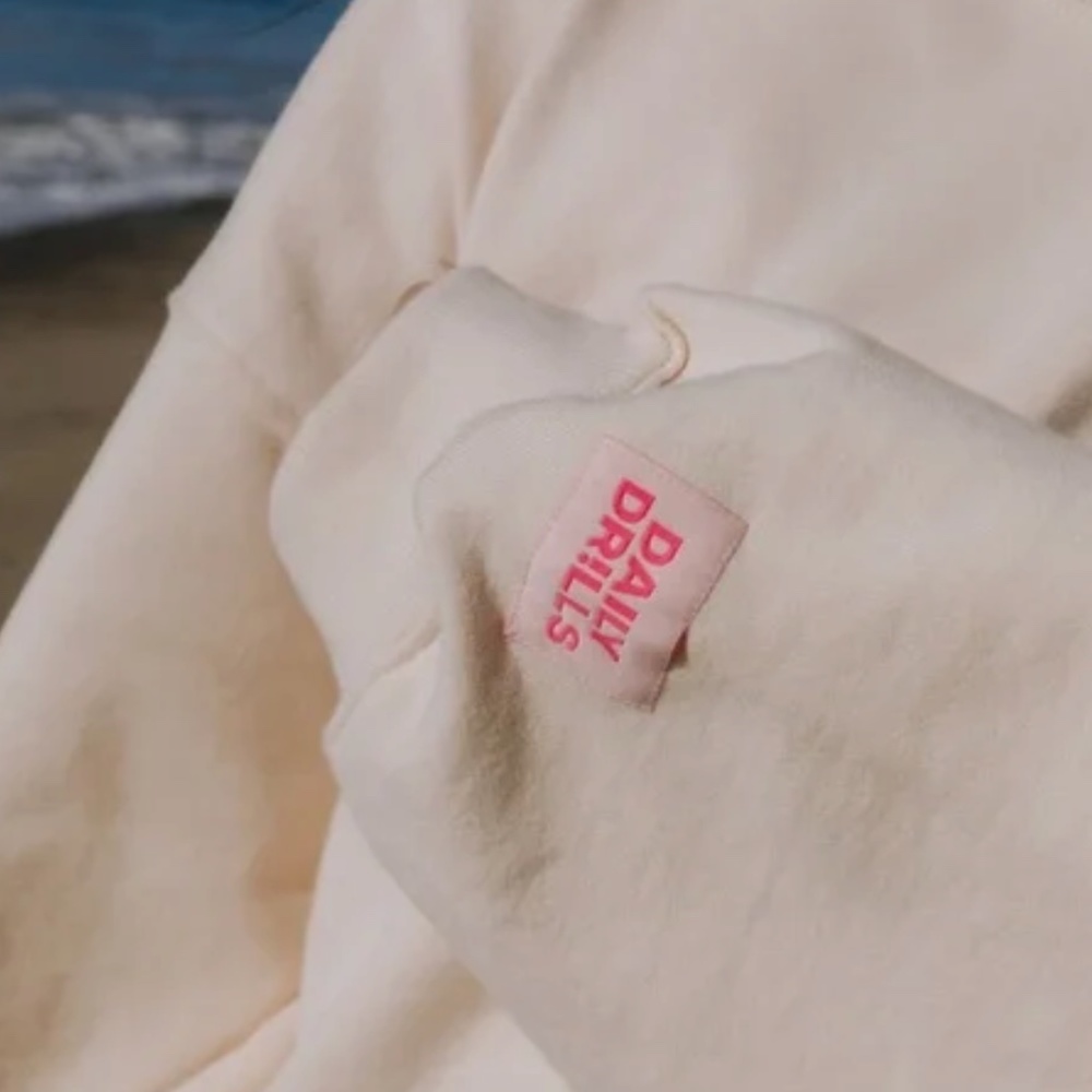 Daily Drills Unisex Oversized Crew Sand Pink Patch